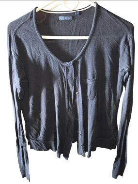 4/8/162. Martin & OSA Women's Blue  Button-Front Lightweight Cardigan